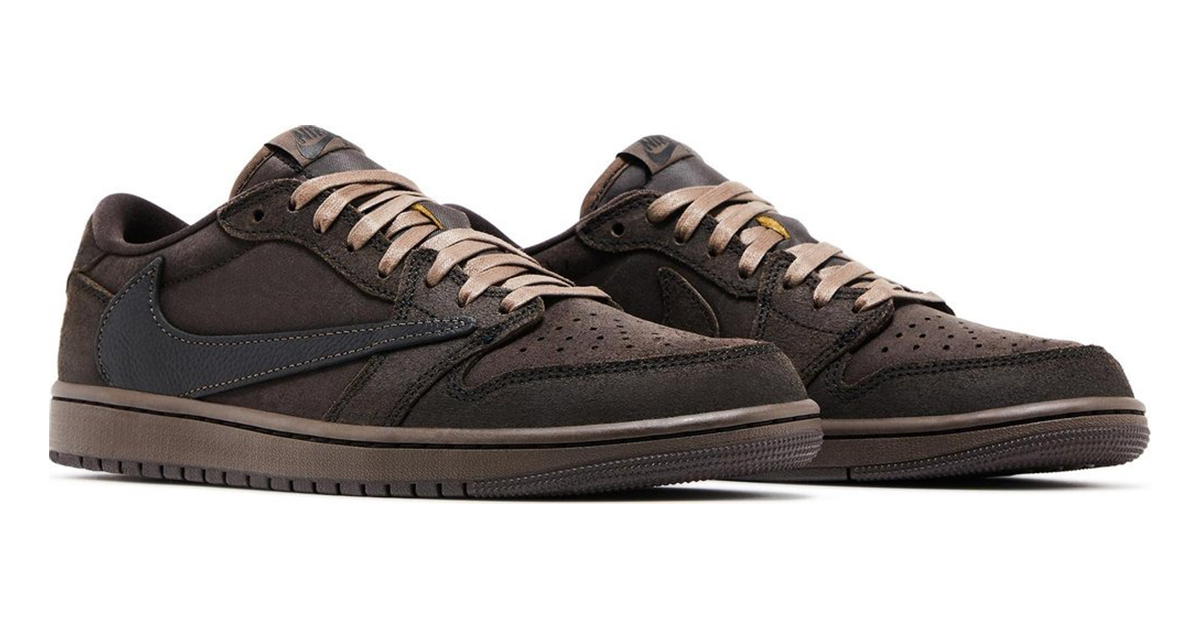 佐藤Travis Scott × AJ1 Low \"Velvet Br Velvet Brown Travis Scott Jordan 1 Low Raffles | SneakerNews.com
